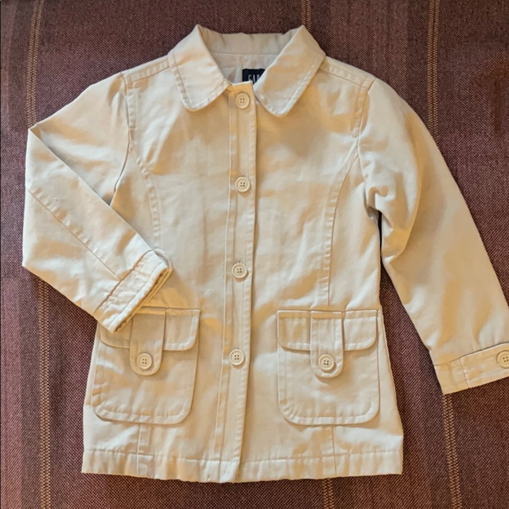 GAP Khaki Trench Coat Girls 5-6